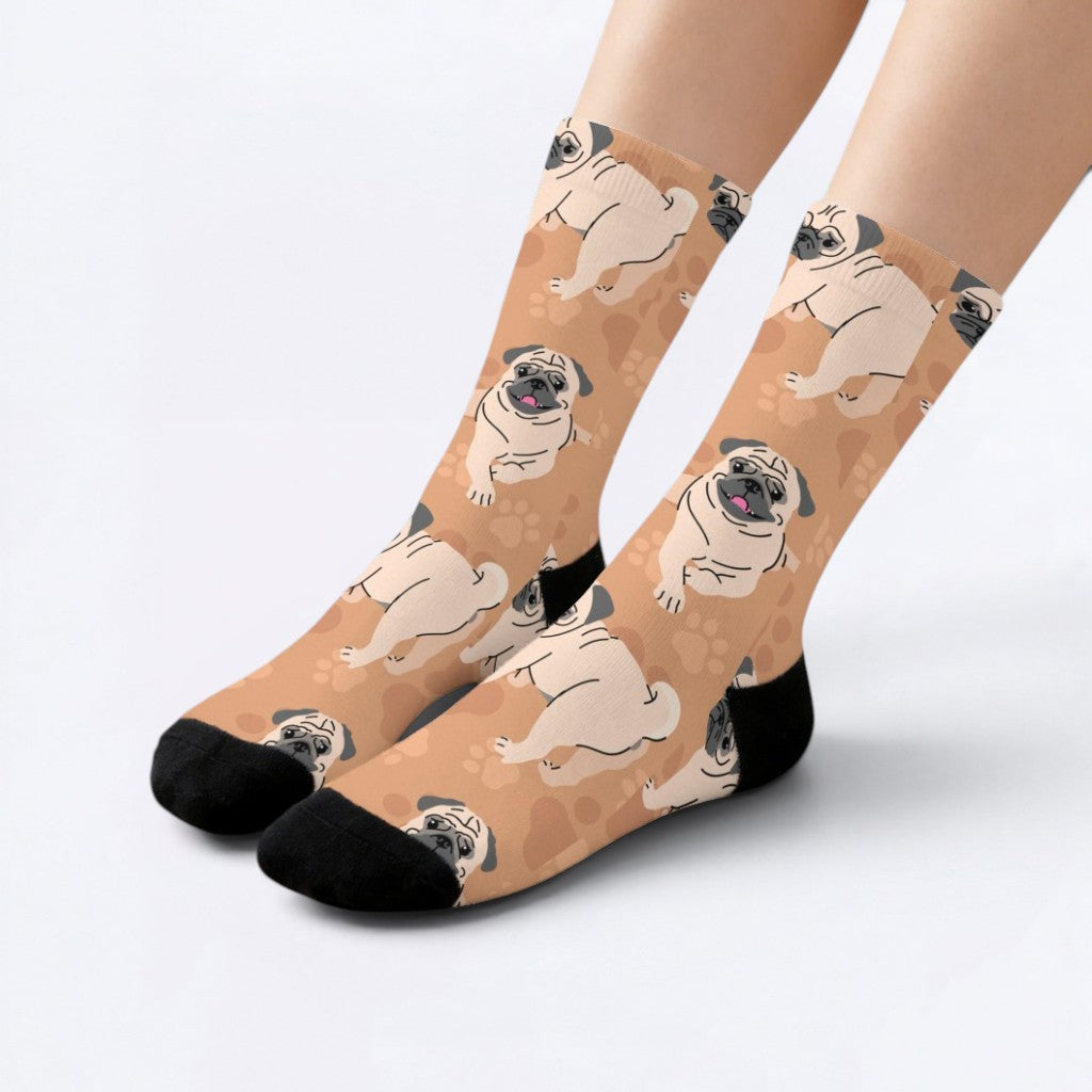 Odin  - Funny Pug Socks | Unisex Crew Socks