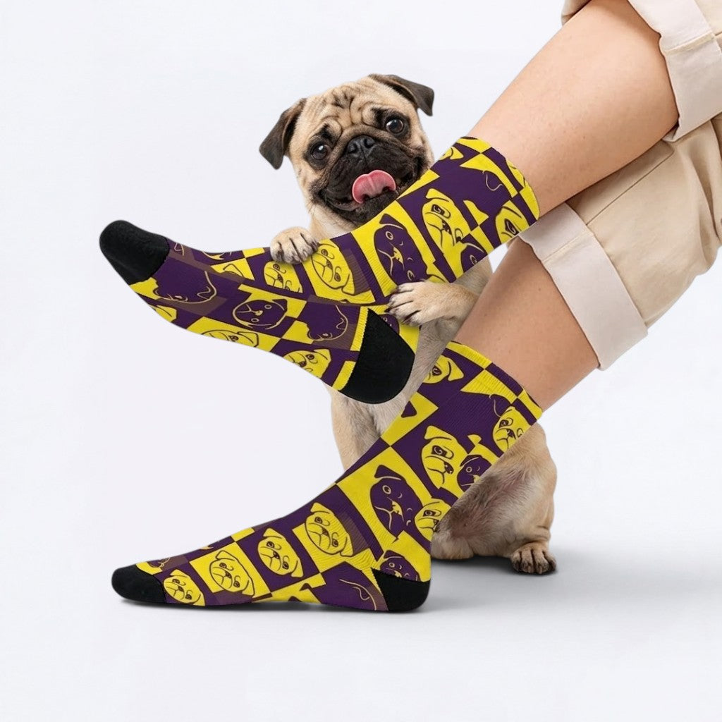 Rosie  - Funny Pug Socks | Unisex Crew Socks