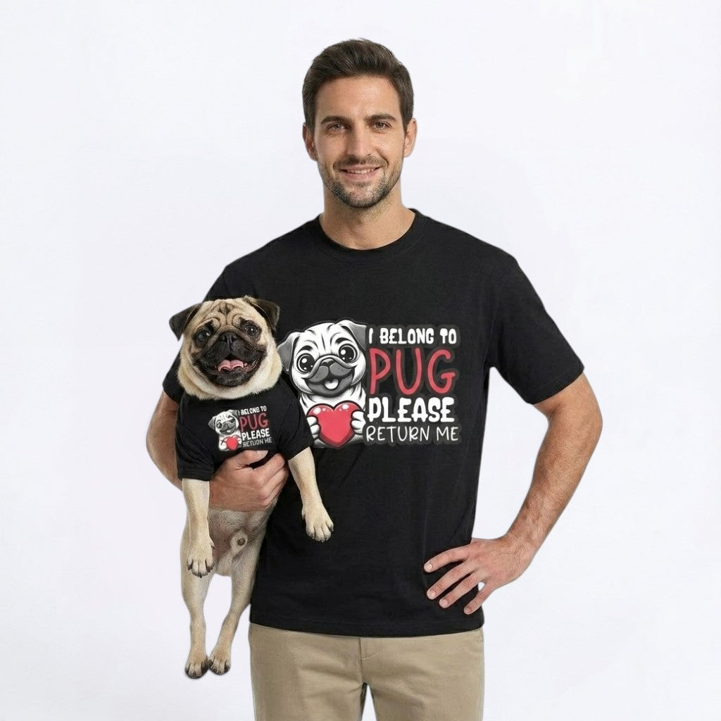 Rocco - Unisex Pug T-Shirt – Premium Cotton Dog Lover Tee