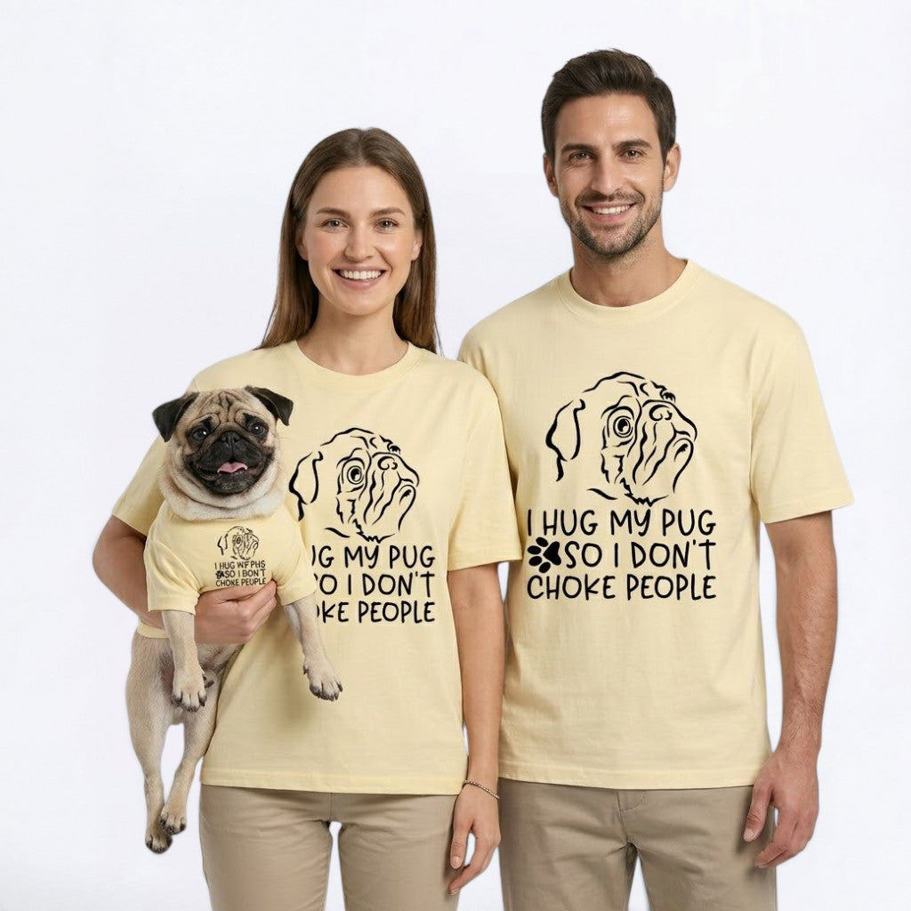 Hugo - Unisex Pug T-Shirt – Premium Cotton Dog Lover Tee