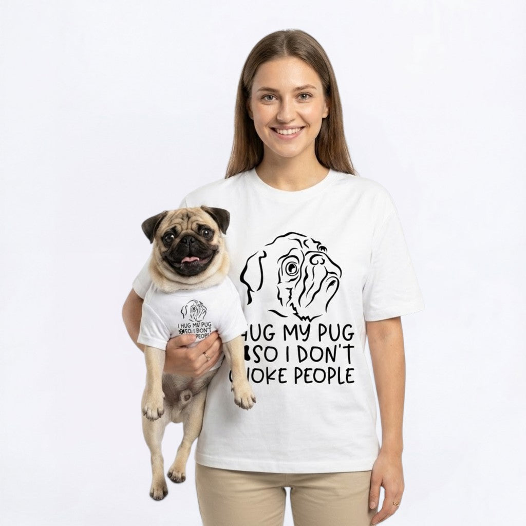 Hugo - Unisex Pug T-Shirt – Premium Cotton Dog Lover Tee