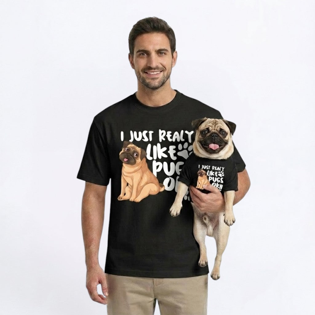 Belle - Unisex Pug T-Shirt – Premium Cotton Dog Lover Tee