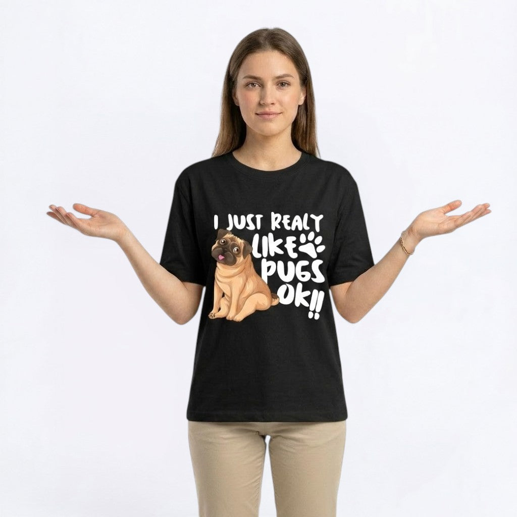 Belle - Unisex Pug T-Shirt – Premium Cotton Dog Lover Tee