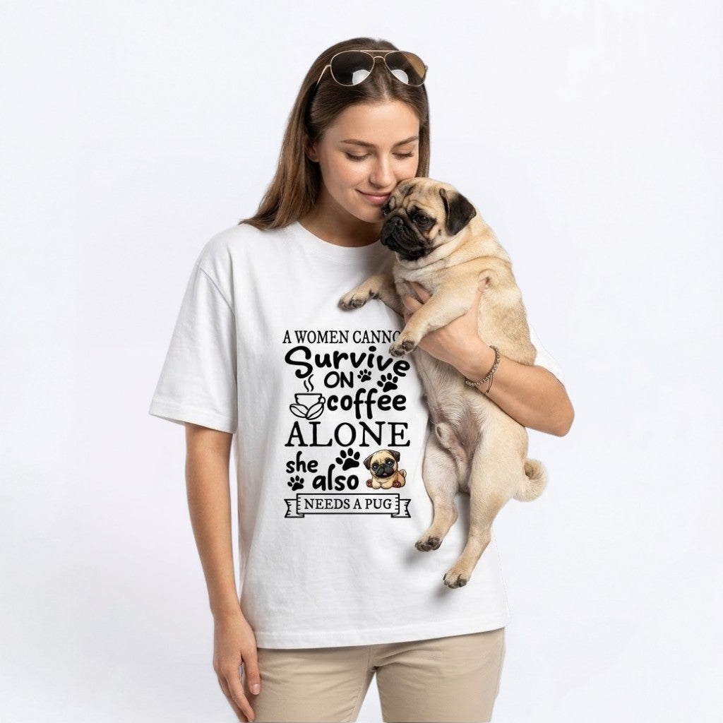 Zara -Unisex Pug T-Shirt – Premium Cotton Dog Lover Tee