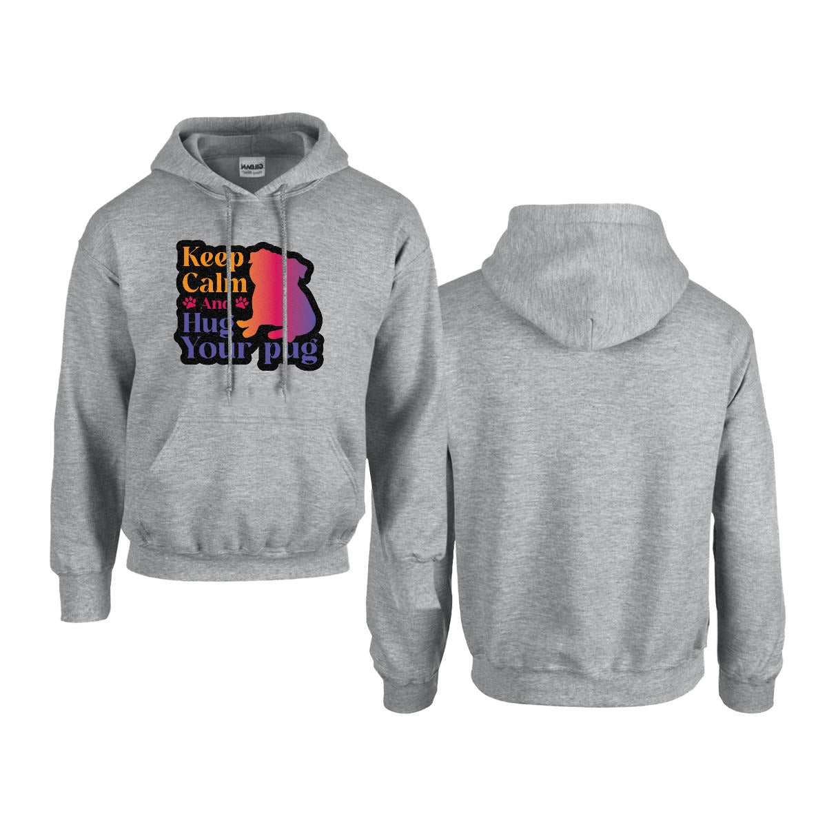 Blue  - Pug Lover Hoodie – Essential Unisex Cotton Sweatshirt