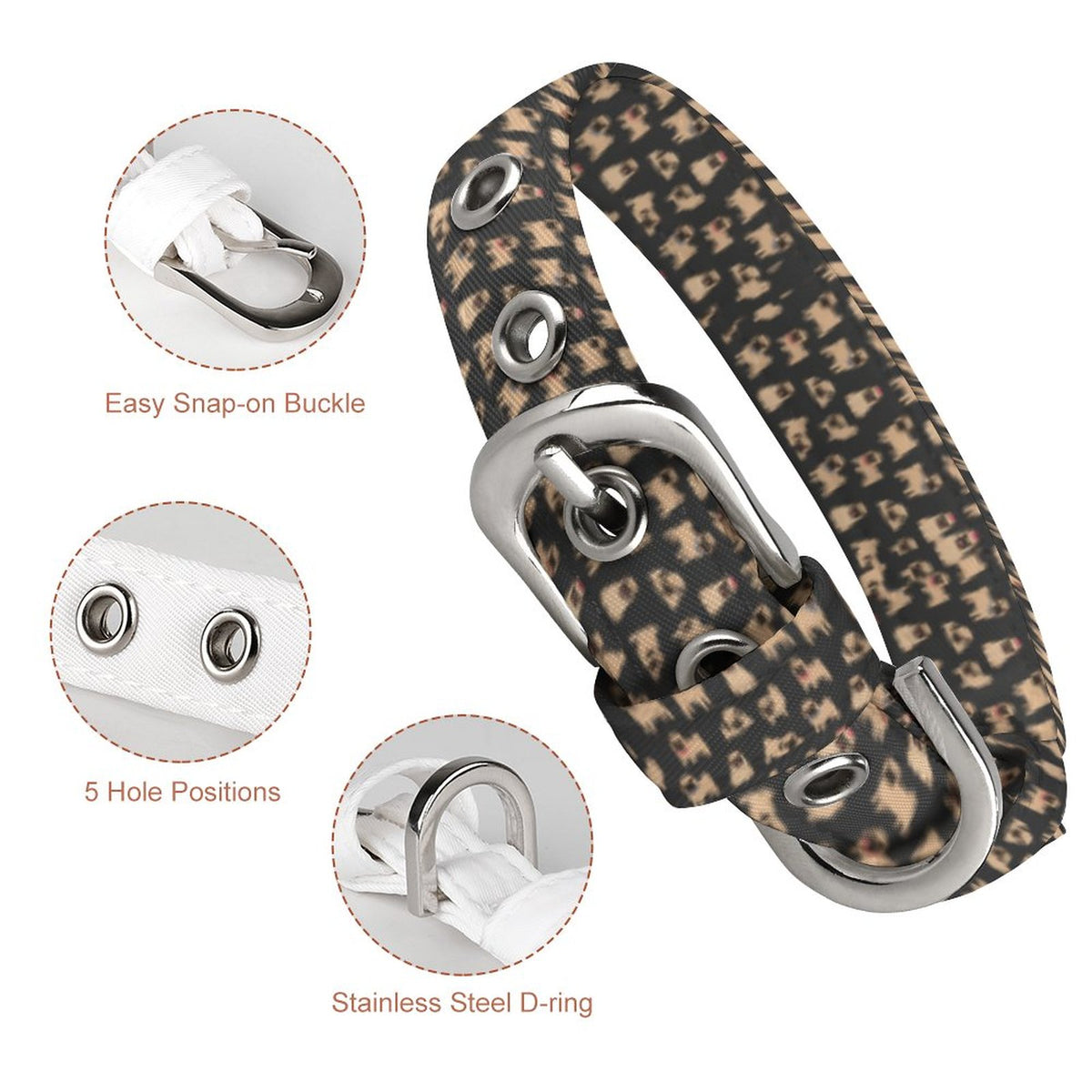 Pearl - Adjustable Pug Collar