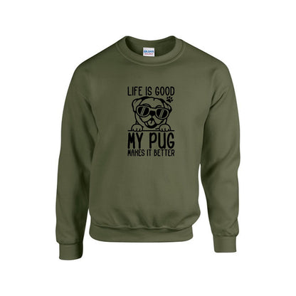 Buttercup - Unisex Cotton Sweater for Pug Lovers