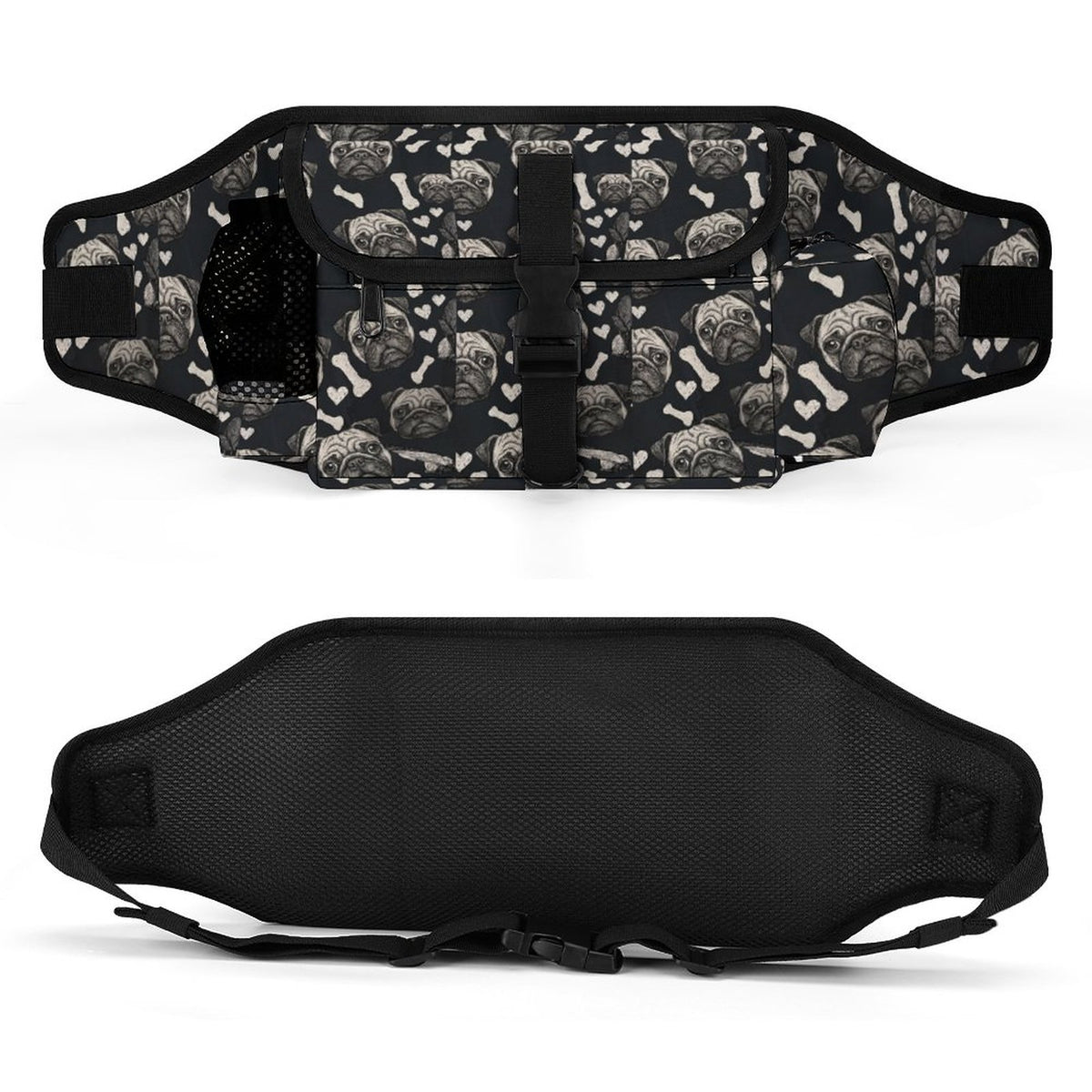 Finn - Pug Treat Training Pouch | Outdoor Storage Waist Bag