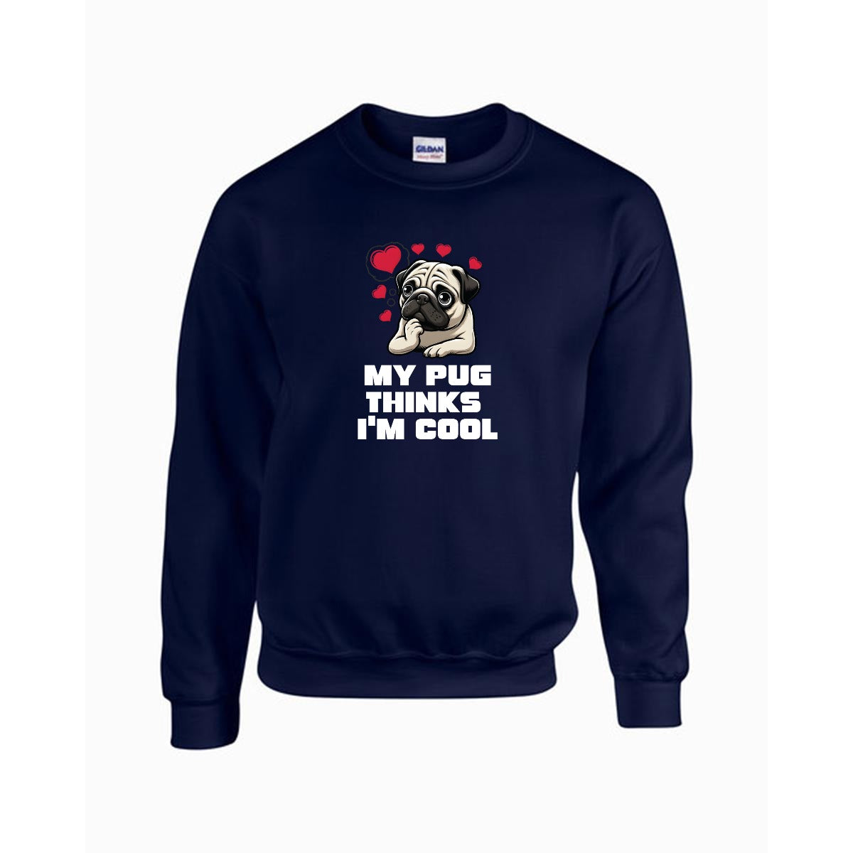Pumpkin - Unisex Cotton Sweater for Pug Lovers