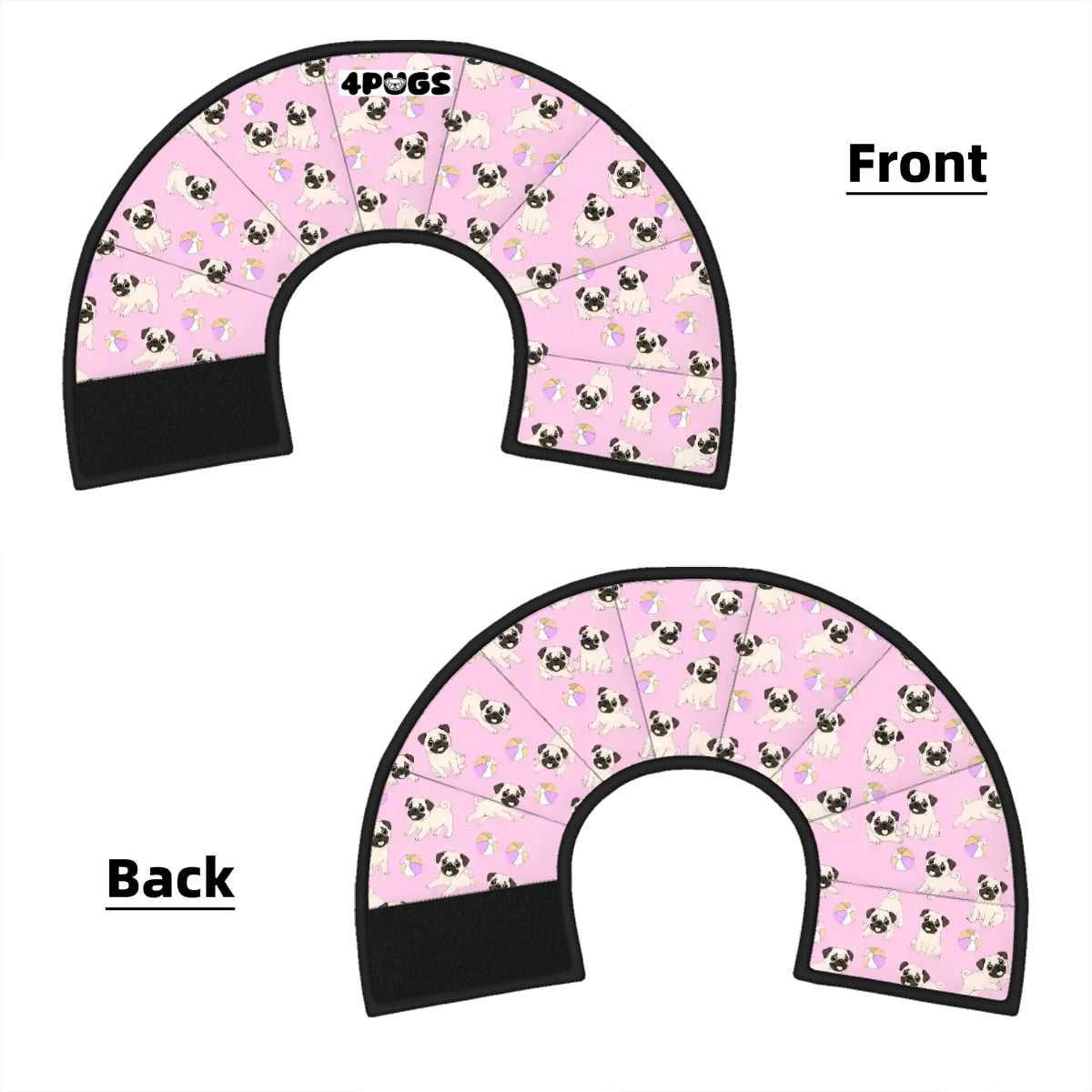 Buster  - Elizabethan Cone Collar Pug Fit