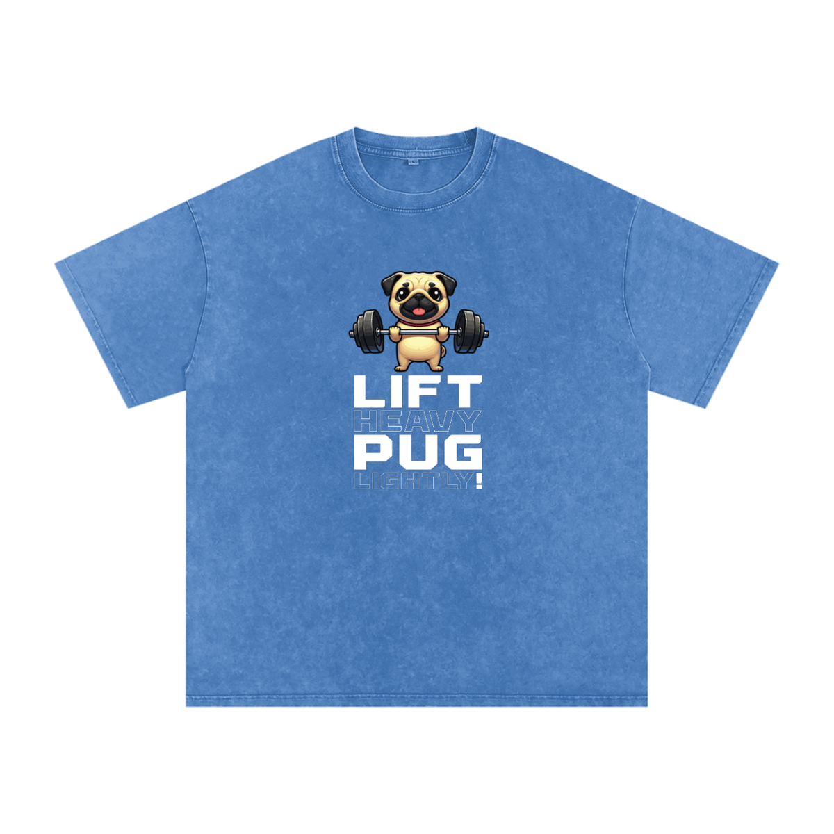 Tilly  - Snow Washed Pug T-Shirt – Oversized Heavyweight Cotton