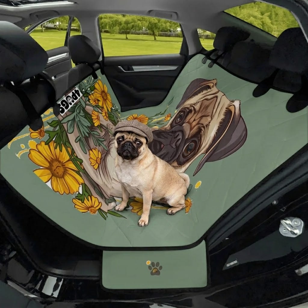 Bozo - Waterproof Pug Car Seat Cover