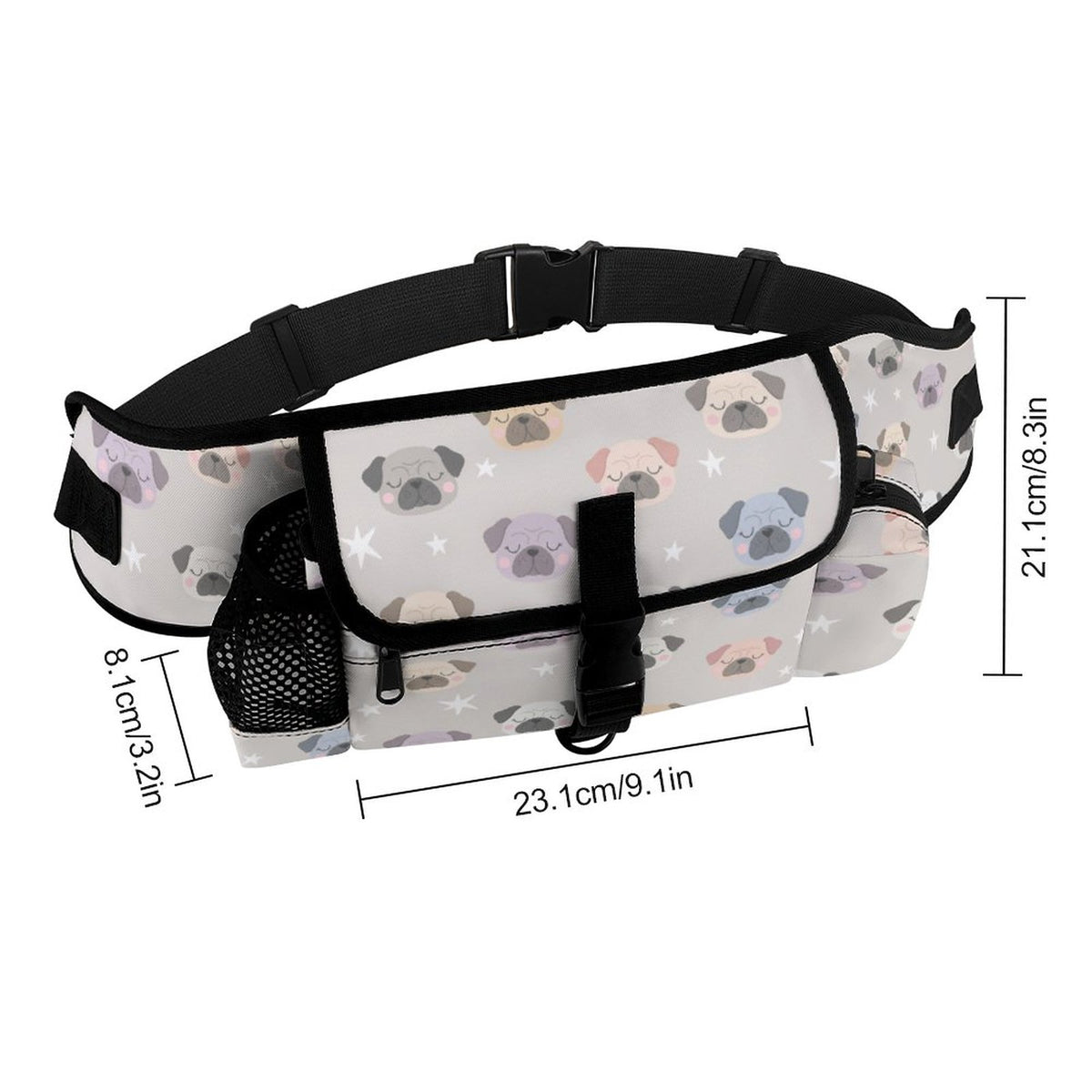 Pixie - Pug Treat Training Pouch | Portable Bait Bag with Waist Clip
