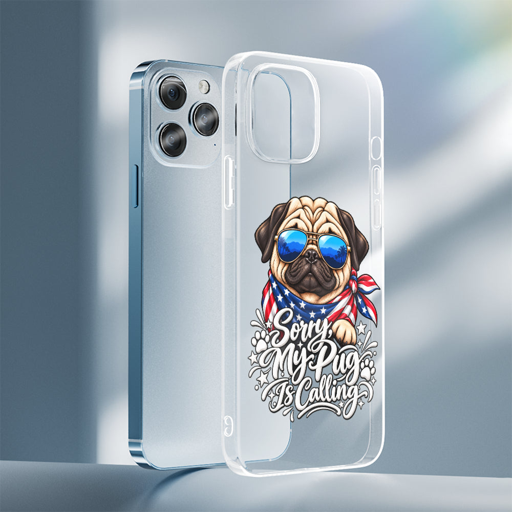Coco - Clear Silicone Pug Phone Case