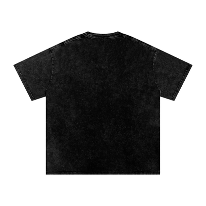 Sunny  - Snow Washed Pug T-Shirt – Oversized Heavyweight Cotton