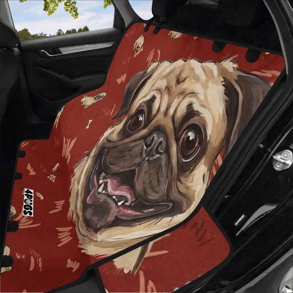 Piper - Waterproof Pug Car Seat Cover