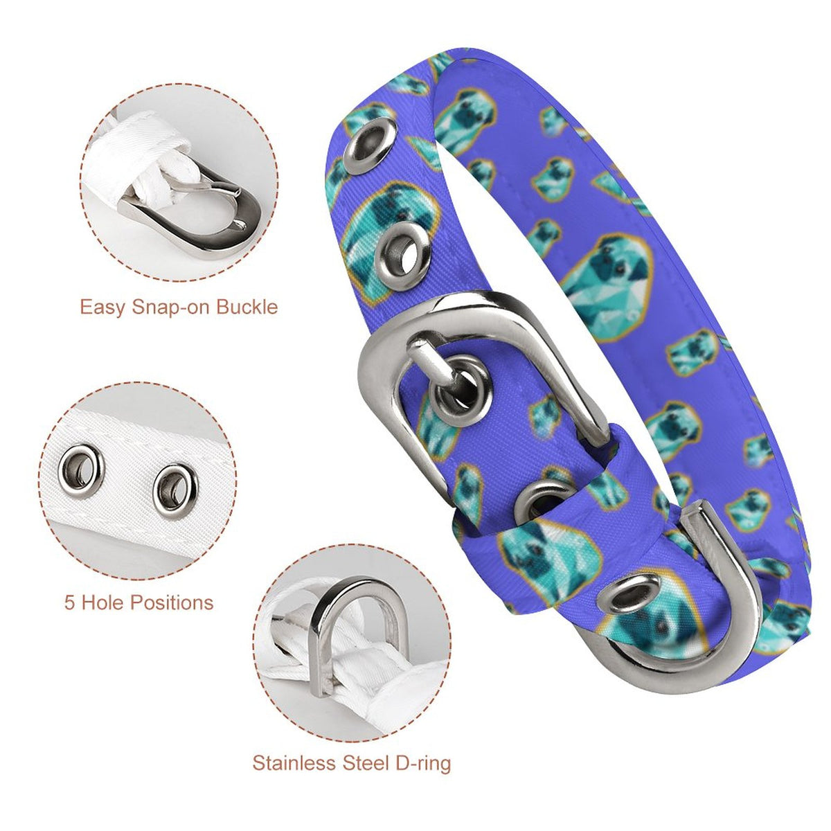 Ceasar - Adjustable Pug Collar