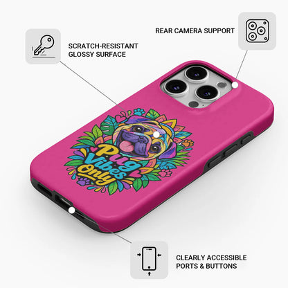 Duke - Dual-Layer Pug  Phone Case