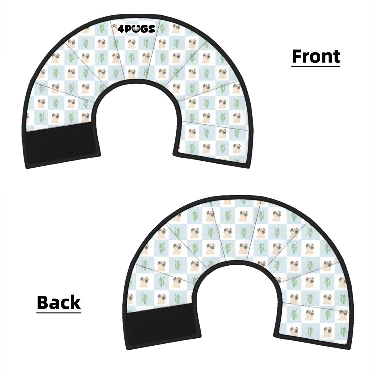 Bruno - Elizabethan Cone Collar Pug Fit