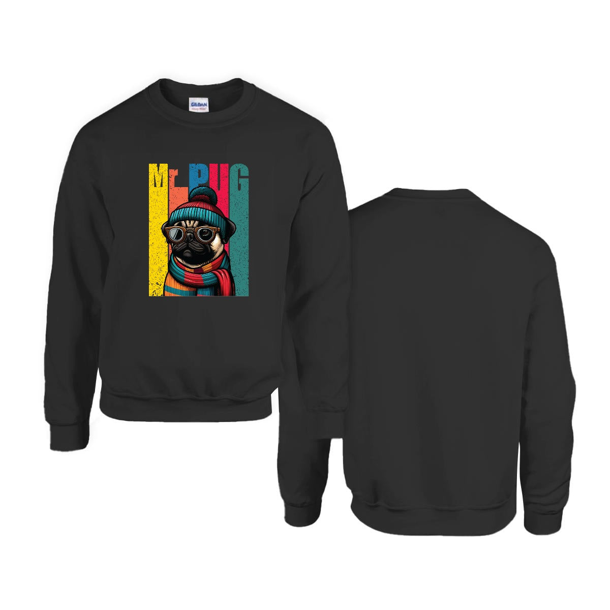 Bentley - Unisex Cotton Sweater for Pug Lovers