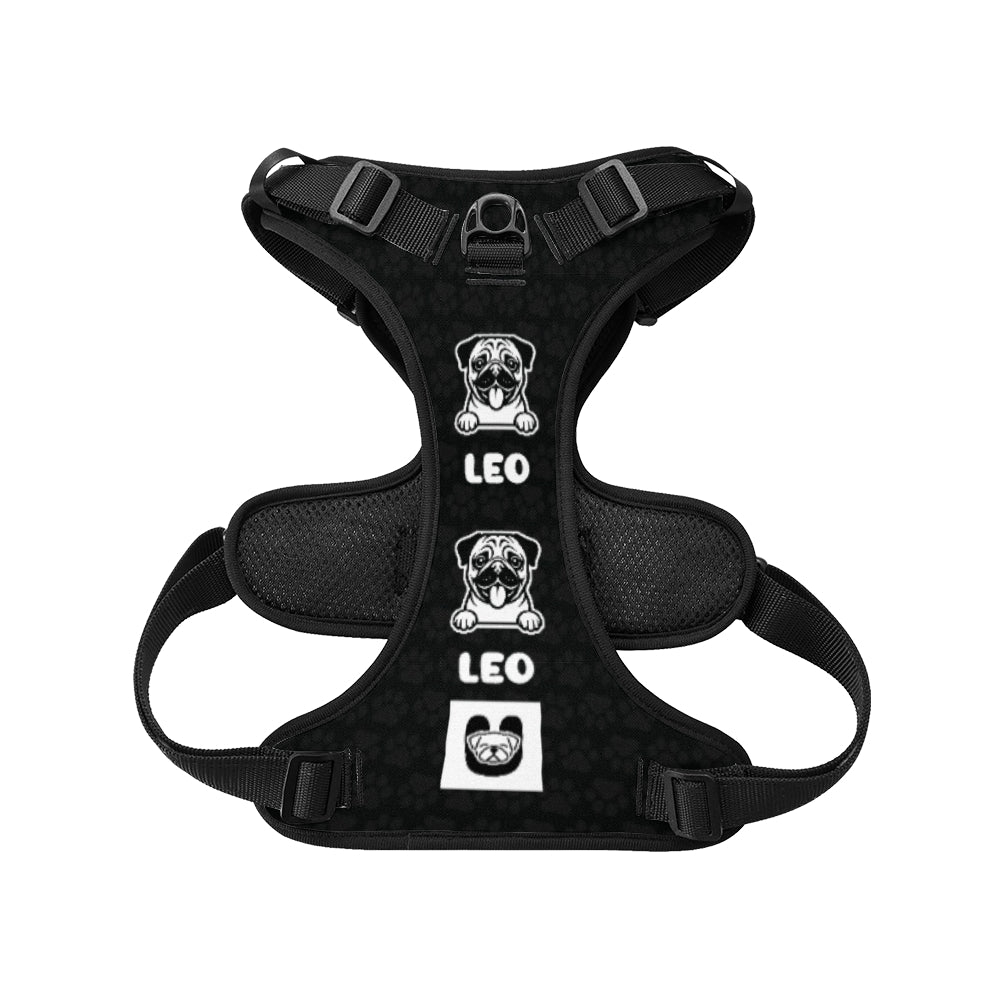 Winston - Personalized No-Pull Pug Dog Harness
