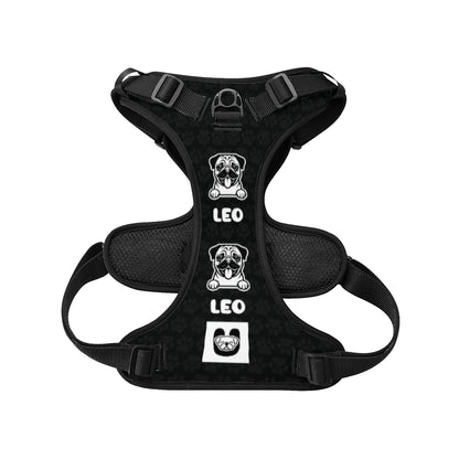 Winston - Personalized No-Pull Pug Dog Harness