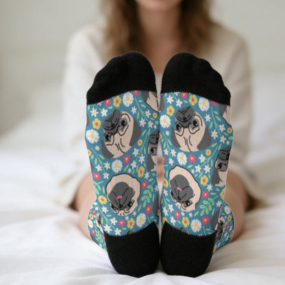 Buttercup  - Funny Pug Socks | Unisex Crew Socks