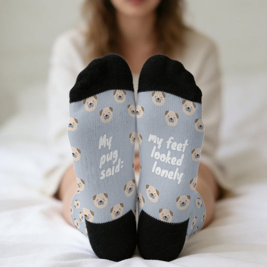 Axel  - Funny Pug Socks | Unisex Crew Socks