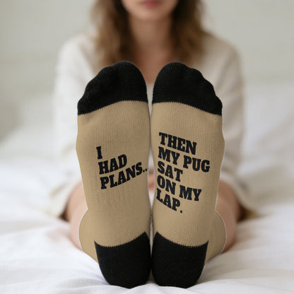 Milo  - Funny Pug Socks | Unisex Crew Socks