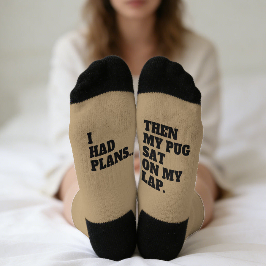 Milo  - Funny Pug Socks | Unisex Crew Socks