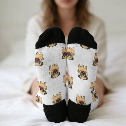 Chester - Funny Pug Socks | Unisex Crew Socks
