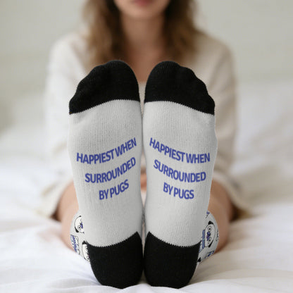 Storm - Funny Pug Socks | Unisex Crew Socks