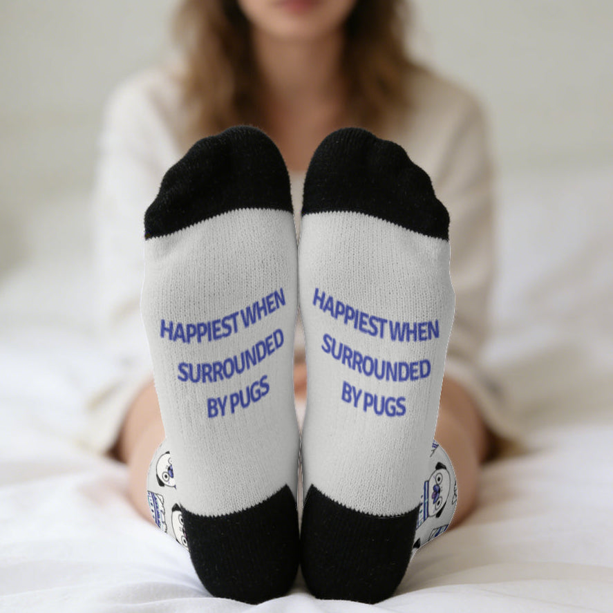 Storm - Funny Pug Socks | Unisex Crew Socks