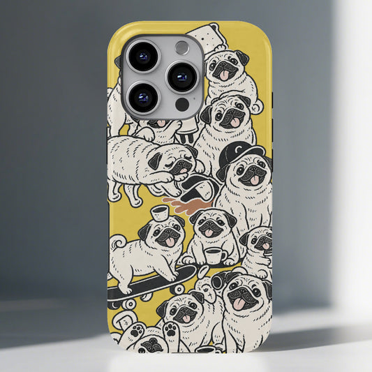 Zena - Dual-Layer Pug  Phone Case