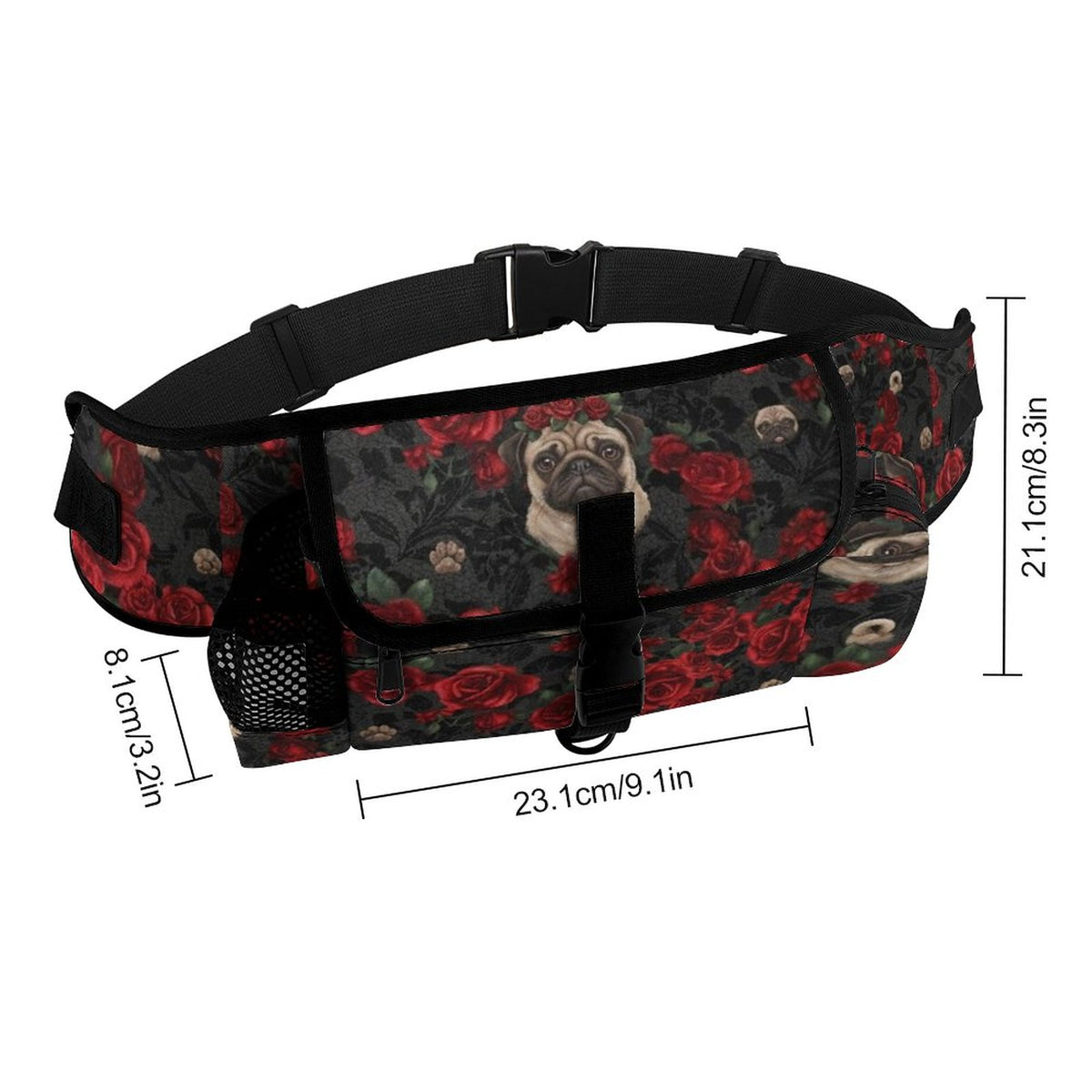 Cleo - Pug Treat Training Pouch | Outdoor Storage Waist Bag