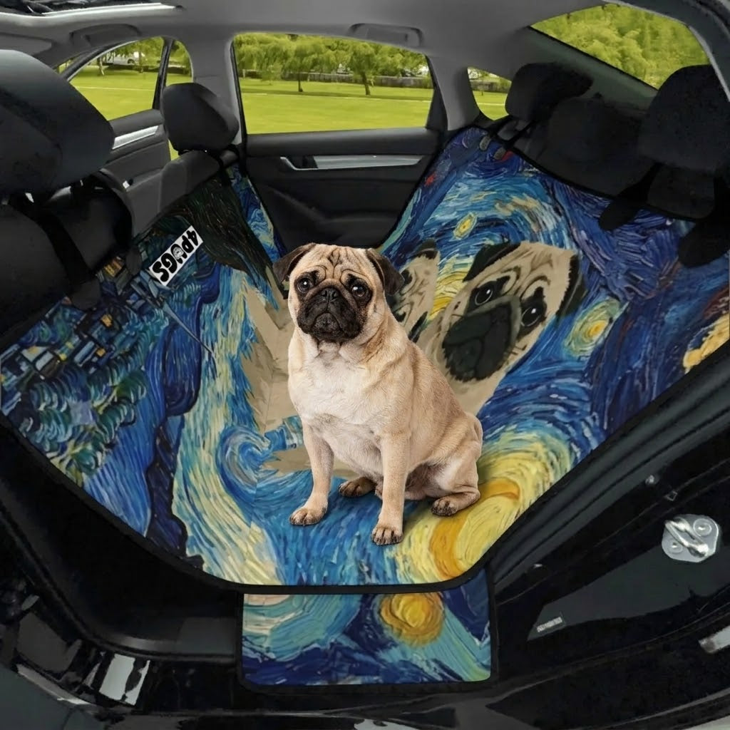 Daisy - Waterproof Pug Car Seat Cover