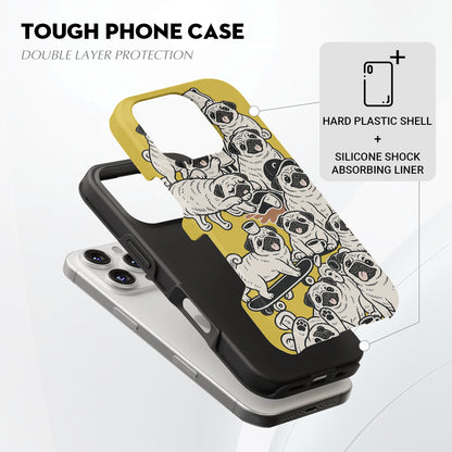 Zena - Dual-Layer Pug  Phone Case