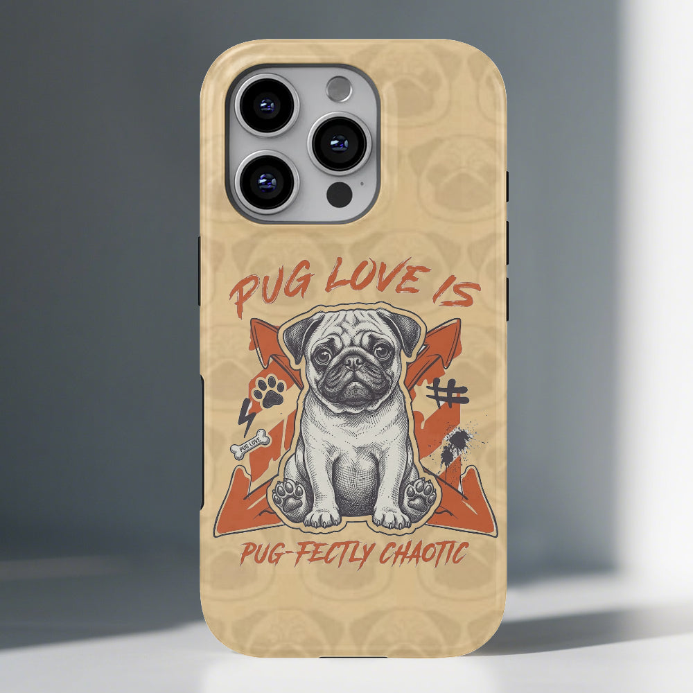 Lola - Dual-Layer Pug  Phone Case