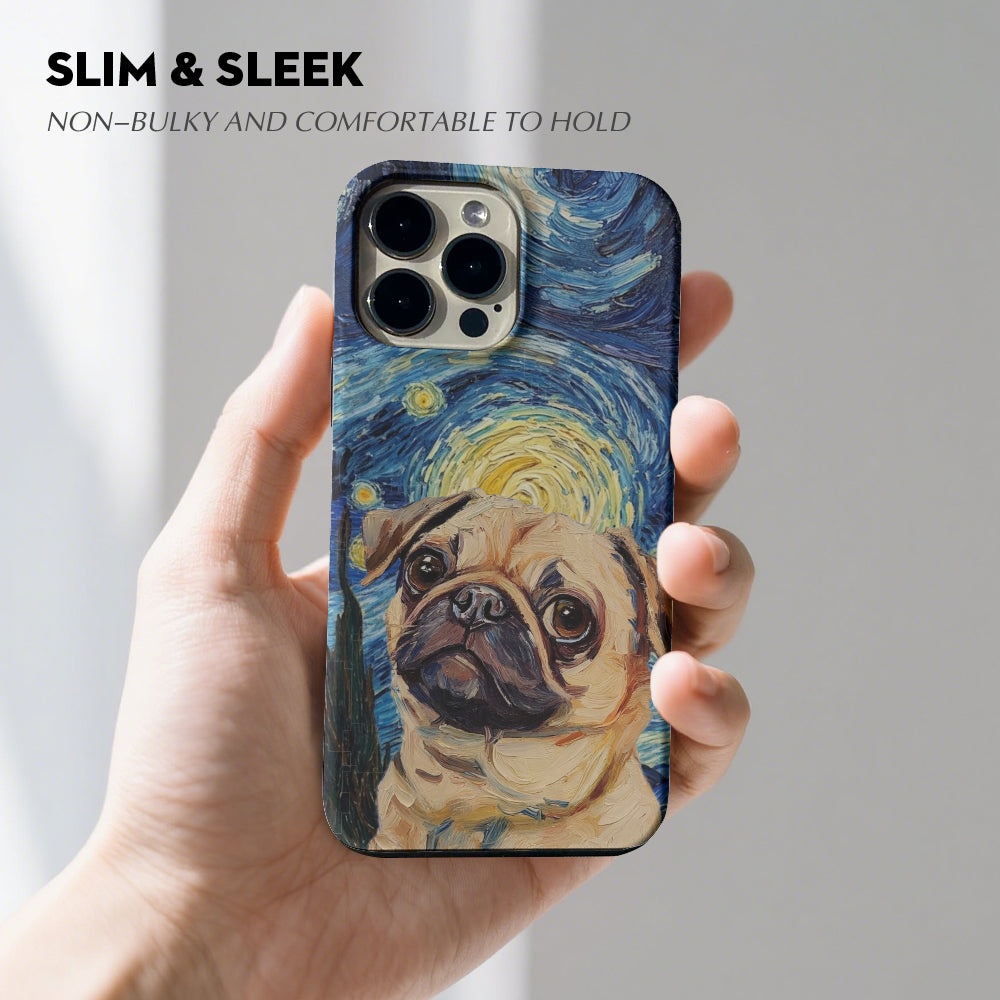 Juno - Dual-Layer Pug  Phone Case