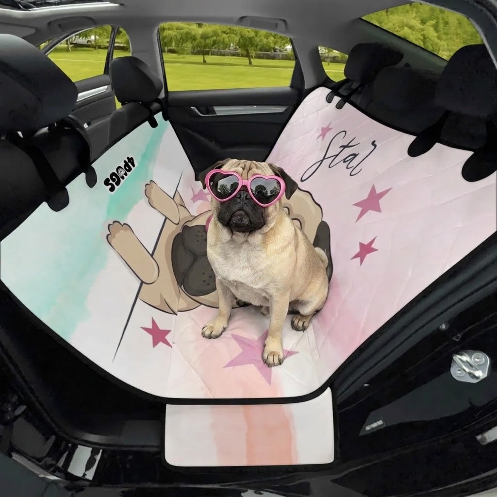 Atlas - Waterproof Pug Car Seat Cover