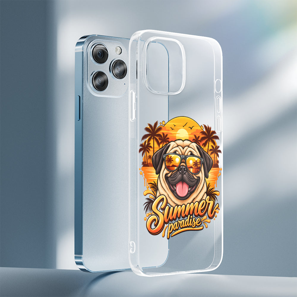 Bonnie - Clear Silicone Pug Phone Case