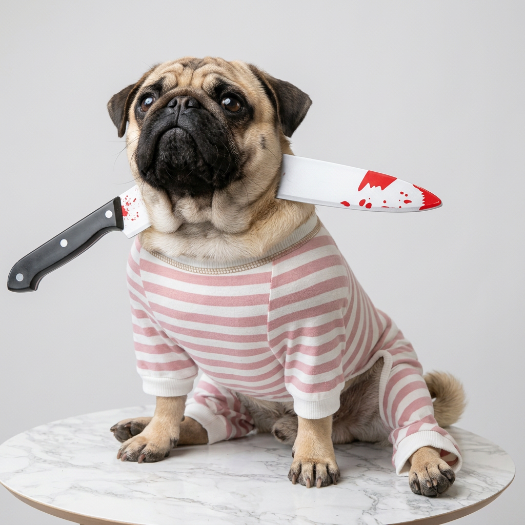 pug costume prop axe