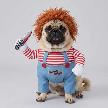 scary pug costume with wig