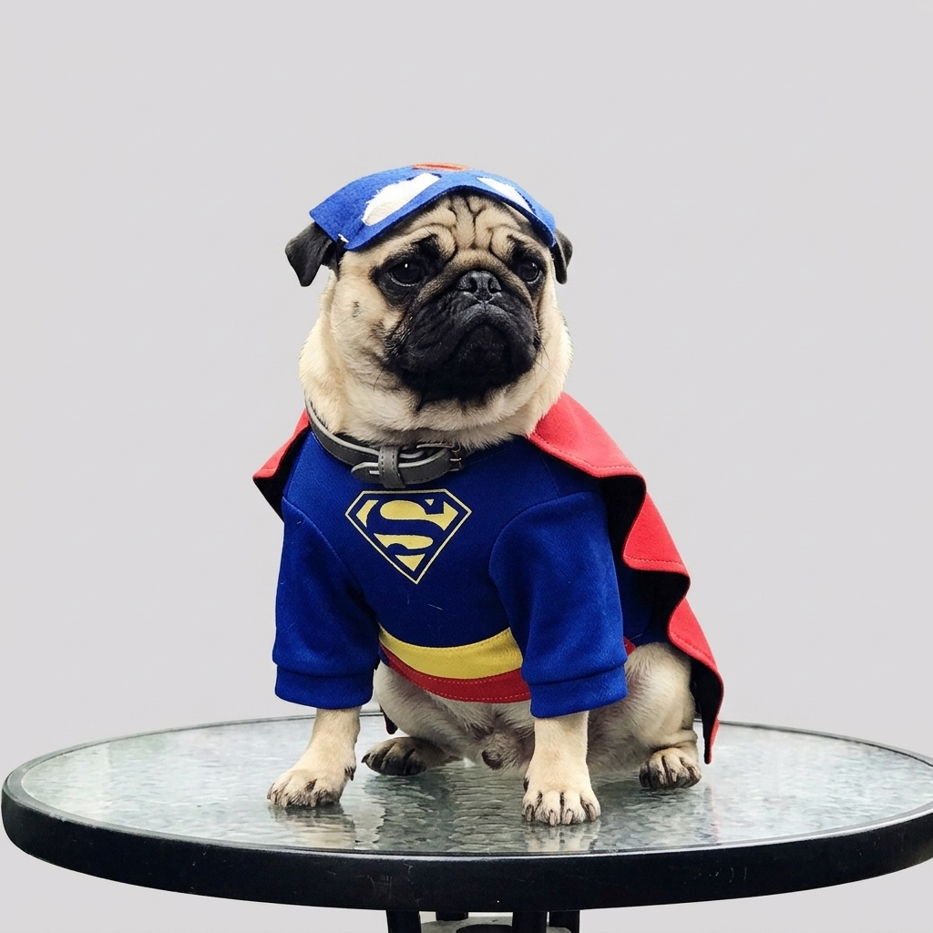 cotton superhero costume for pugs
