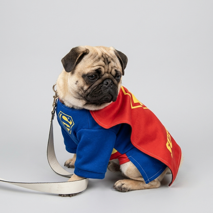 superpug caped superhero costume