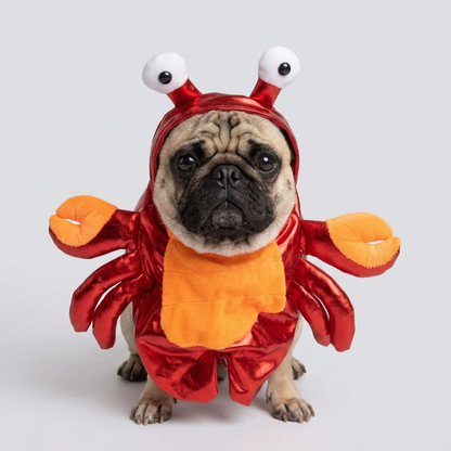 funny pug halloween outfit crab