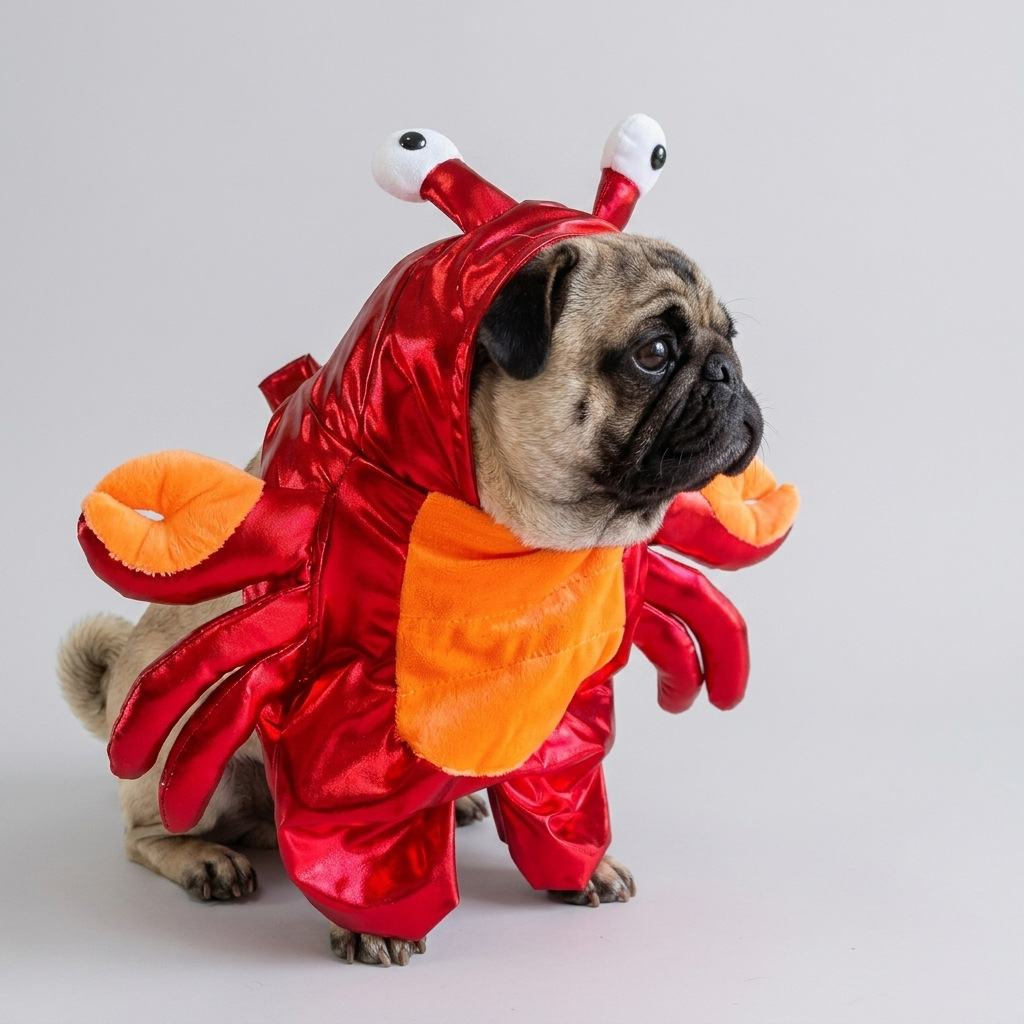 warm cotton crab costume for pugs