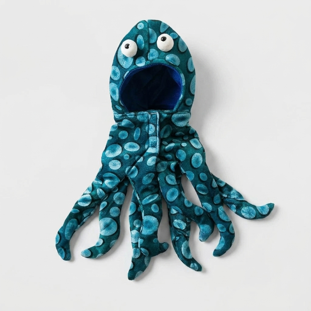 pug in octopus halloween outfit