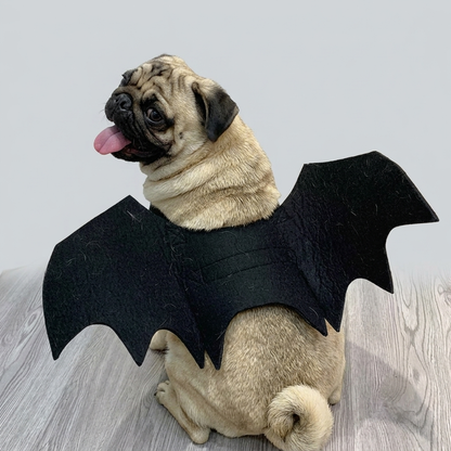 felt bat wings on pug