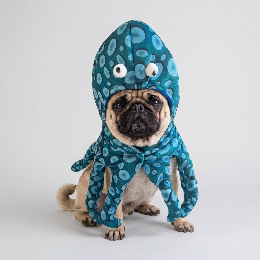 pug octopus costume
